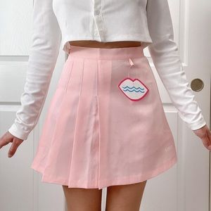 “Seanlip” Korean brand pleated pink tennis skirt